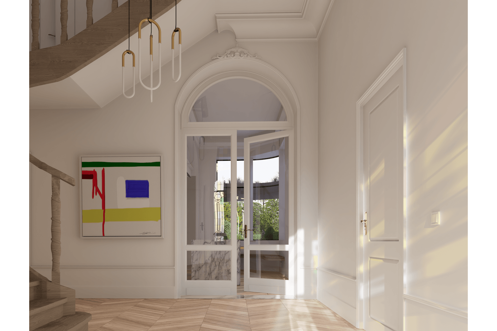 Verbouwen en uitbreiden van een herenhuis te Roeselare int 1